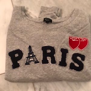 Size small heathered grey sweatshirt! Great with jeans or leggings